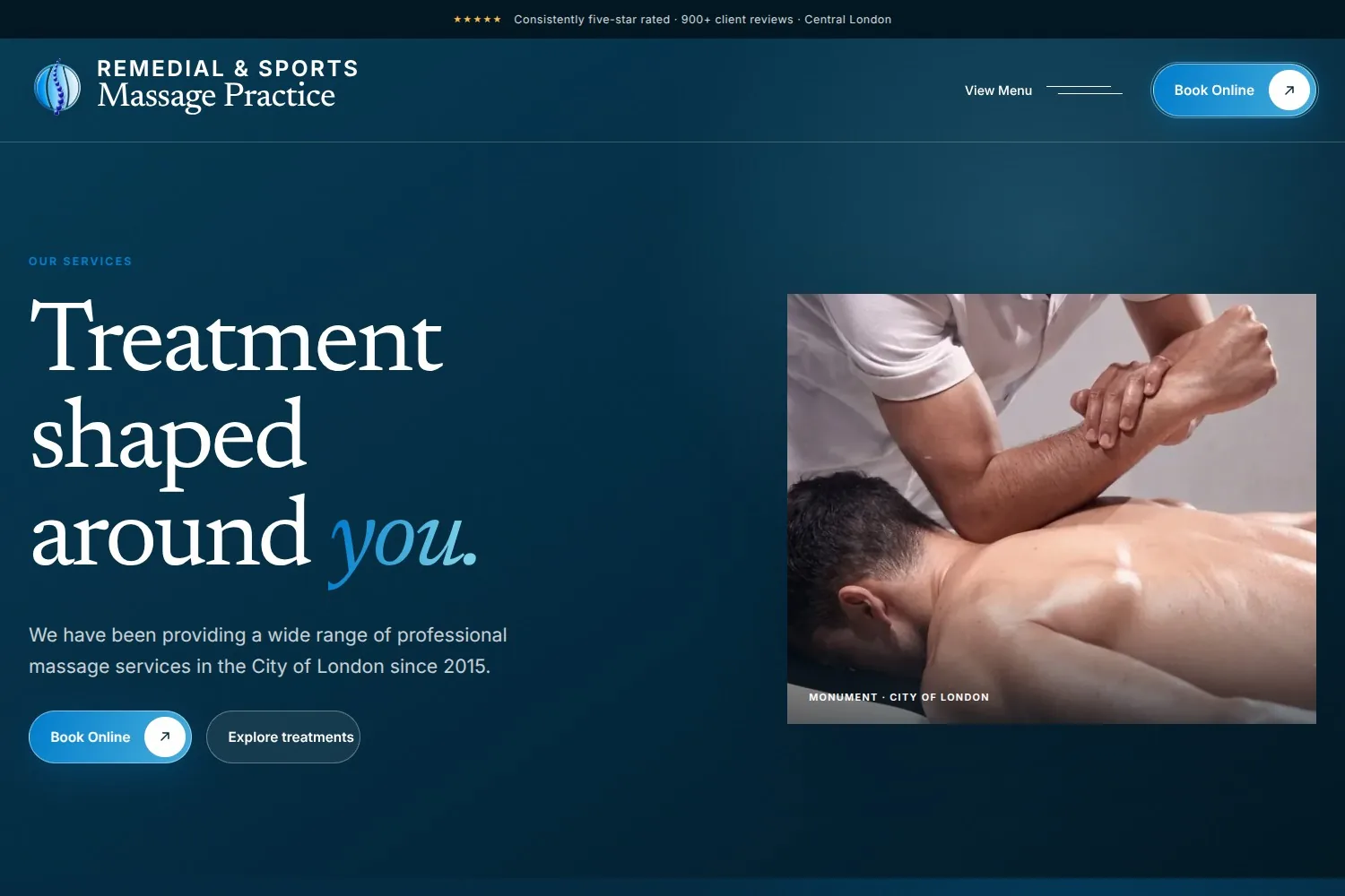 Massage Practice therapies overview page